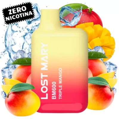 TRIPLE MANGO Lost Mary BM600 – Vape Descartável Sem Nicotina (600 Puffs)